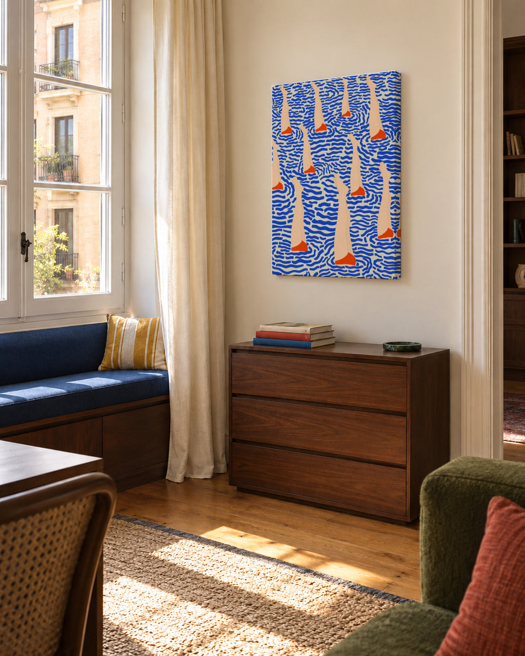 BaApistas - Unframed canvas in an interior
