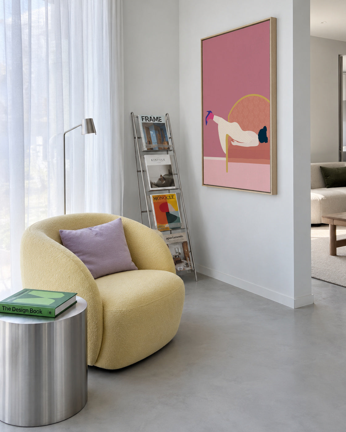 Maddies Mood - Framed canvas in an interior