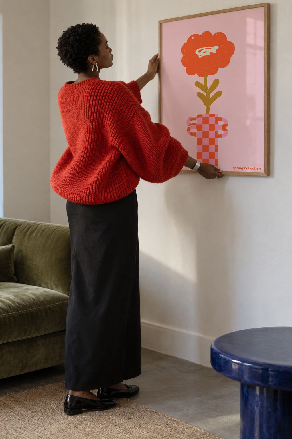 Spring Flower 08 - Framed poster in an interior