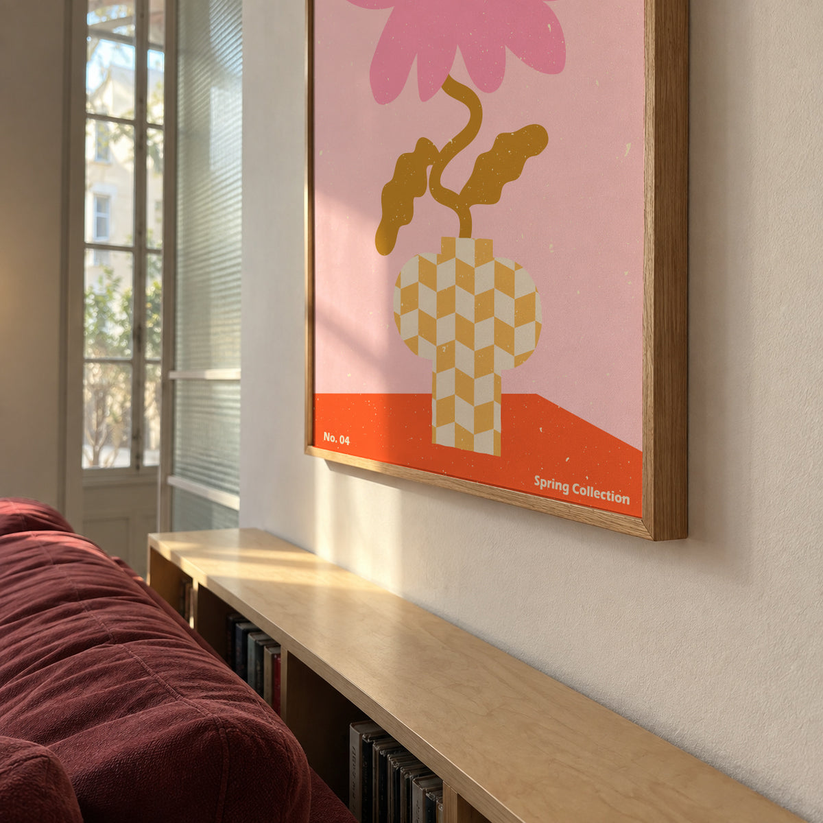 Spring Flower 04 - Framed poster in an interior