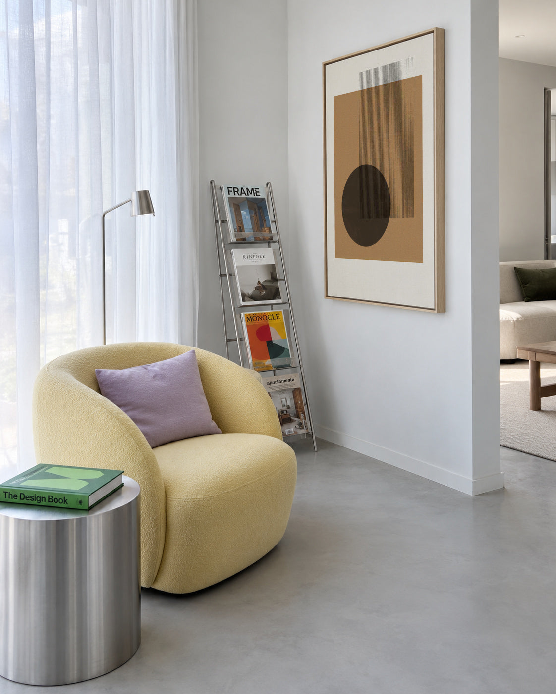 Composition II - Framed canvas in an interior