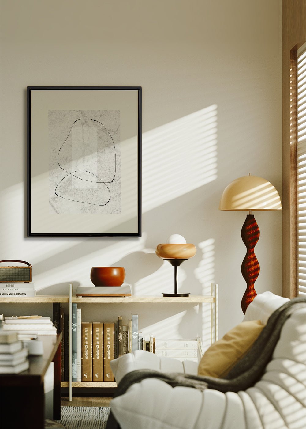 Composition IV - Framed canvas in an interior