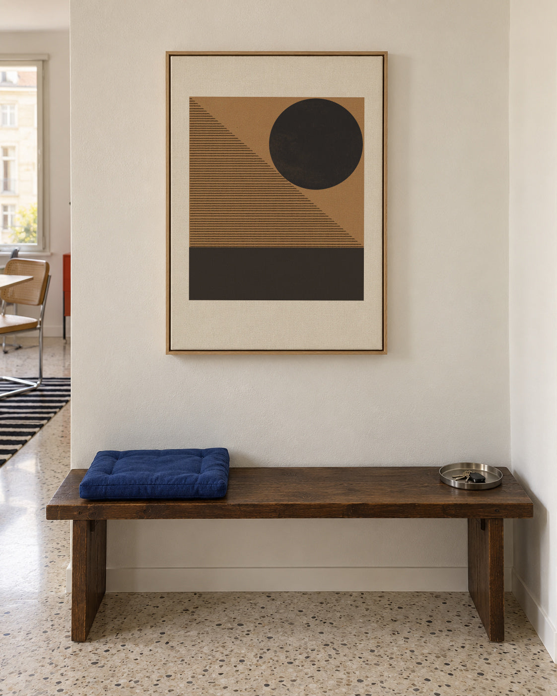 Composition VII - Framed canvas in an interior