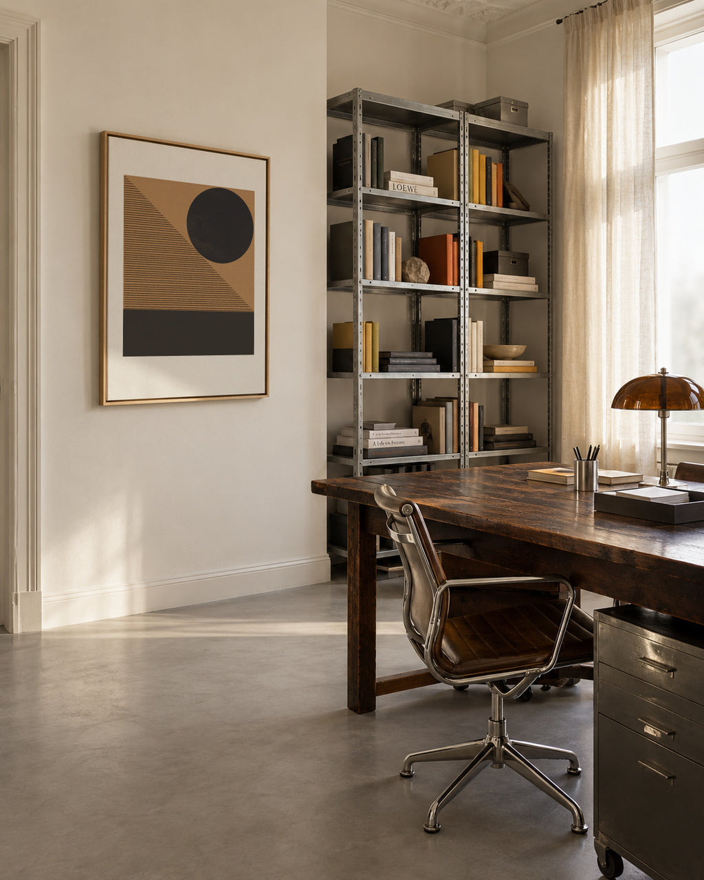 Composition VII - Framed canvas in an interior
