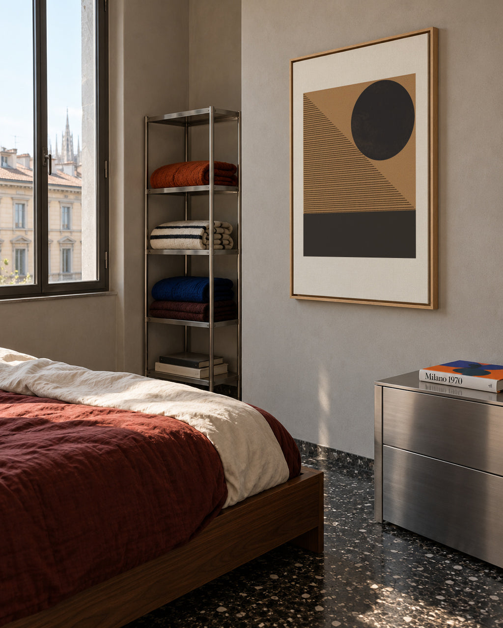 Composition VII - Framed canvas in an interior