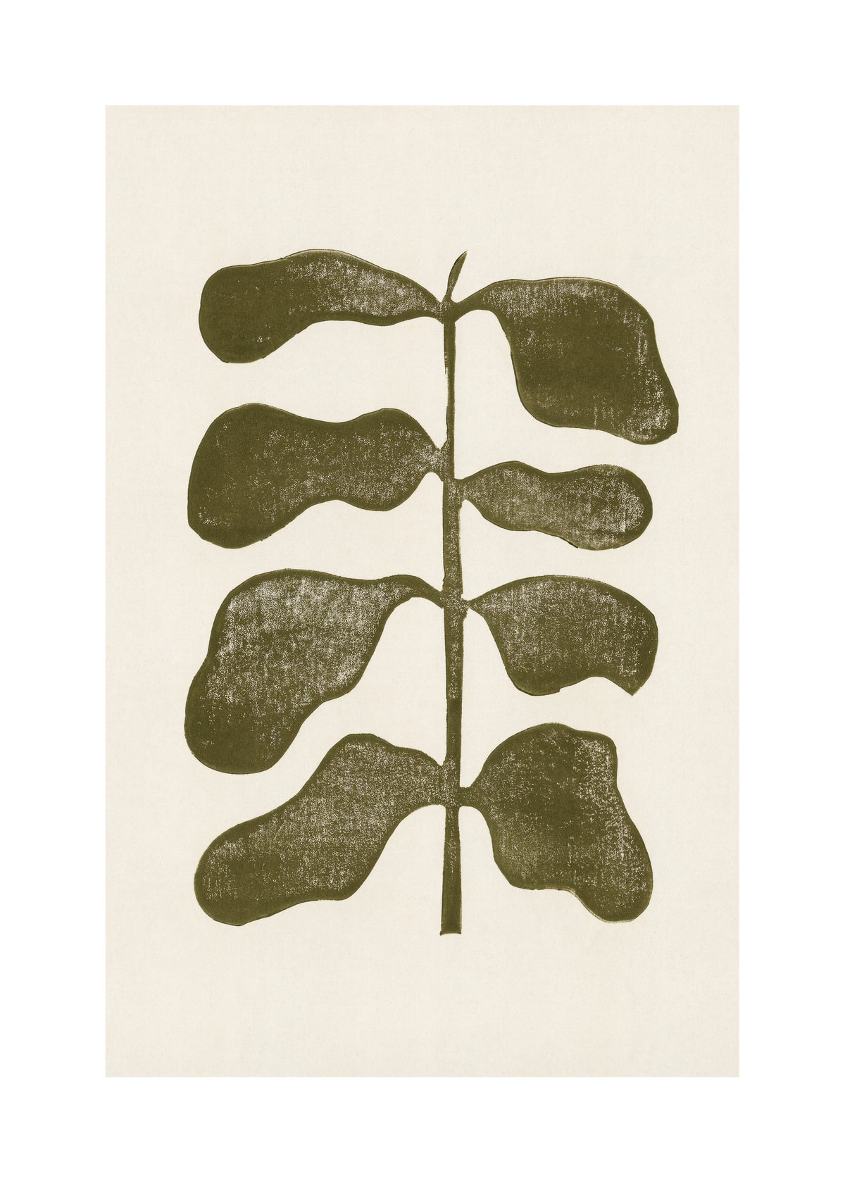 Linocut Plant - Unframed art print