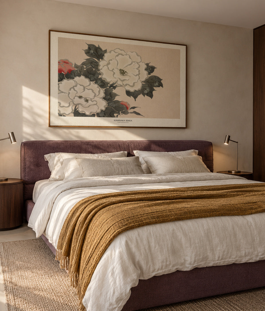 Flowers From Momoyogusa - Framed canvas in an interior