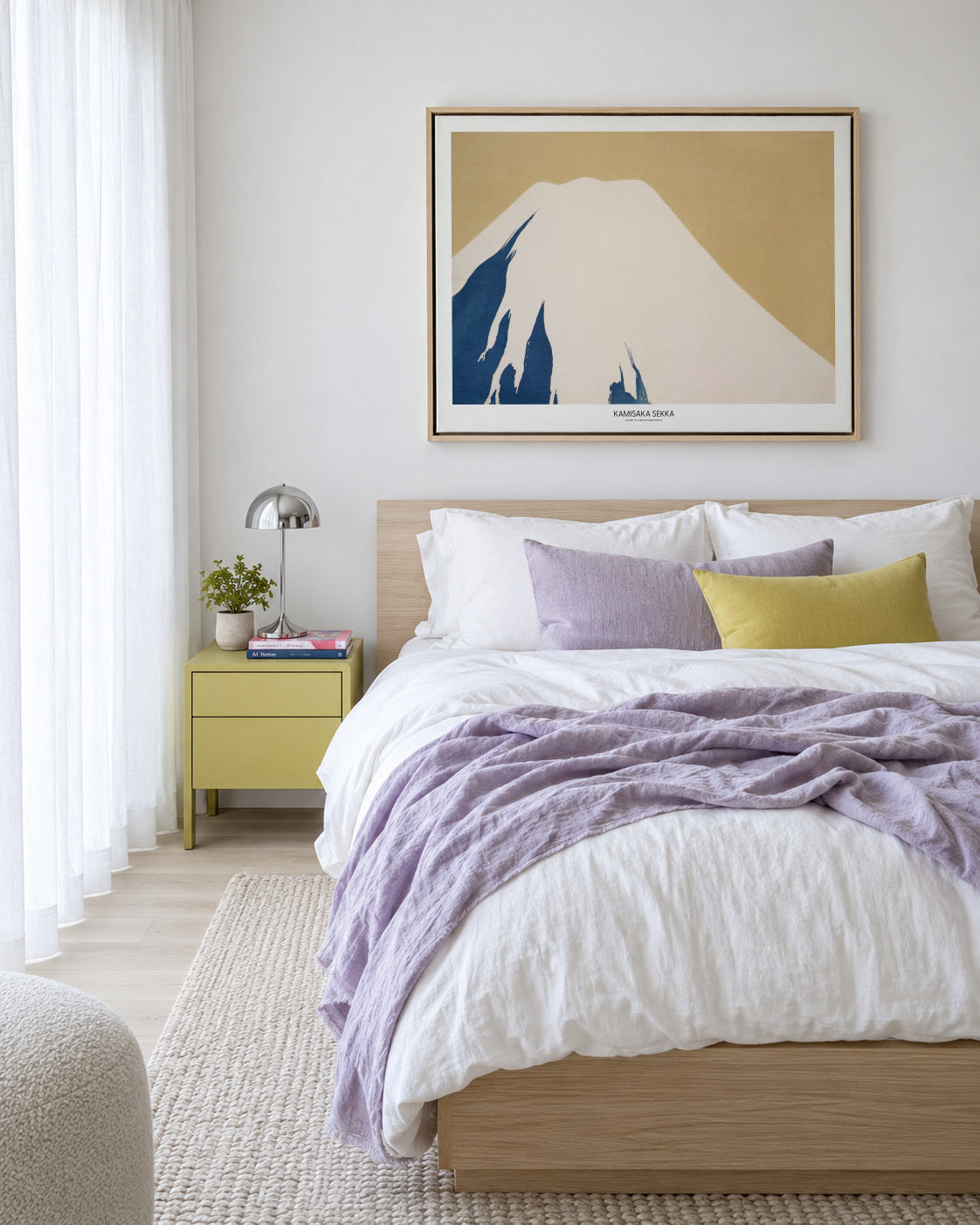 Mount Fuji From Momoyogusa - Framed canvas in an interior