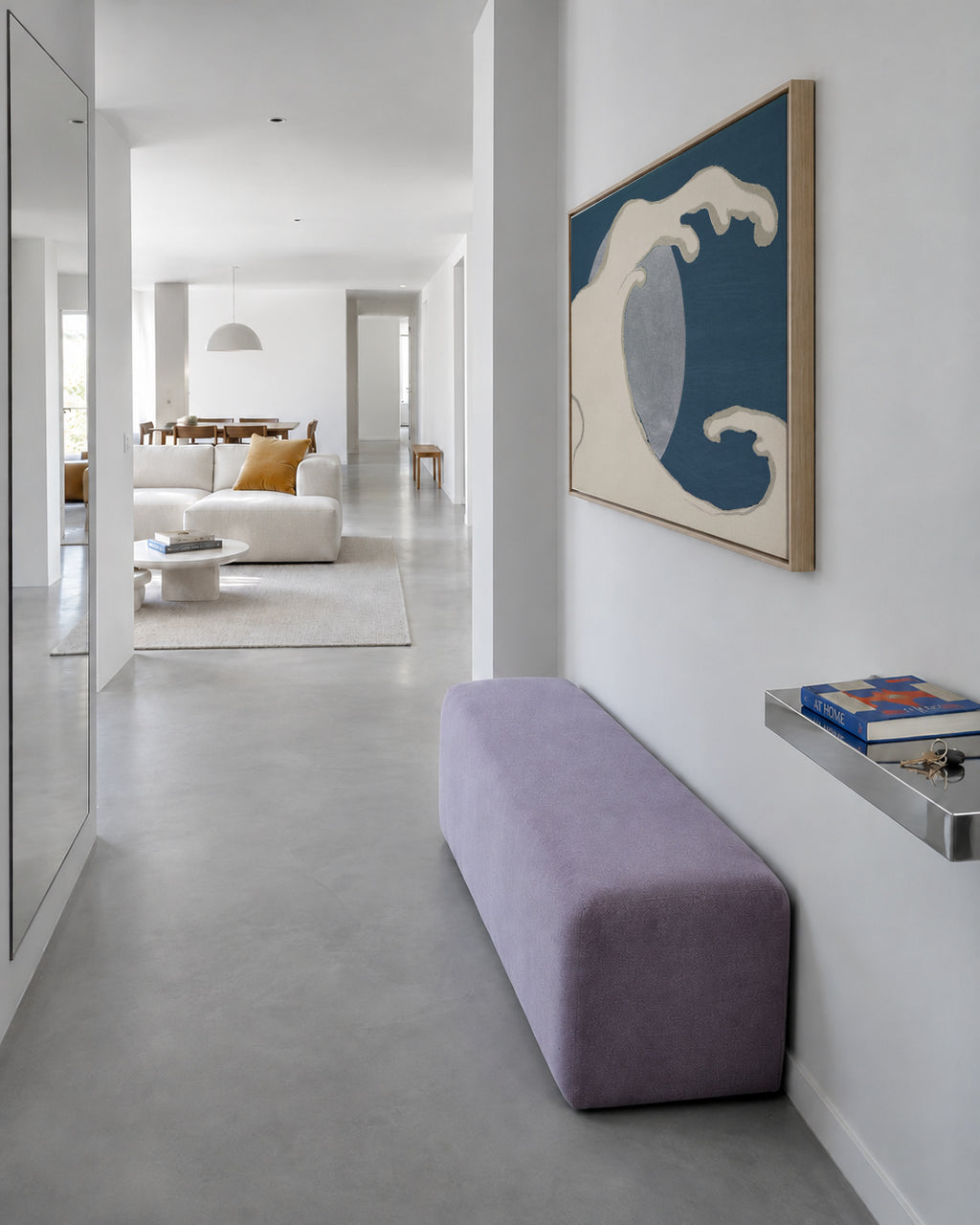 Waves and sun from Momoyogusa - Framed canvas in an interior