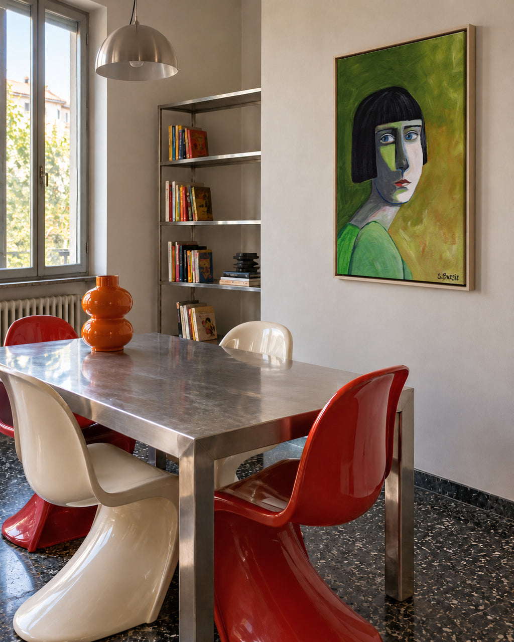 Lady with the Look - Framed canvas in an interior