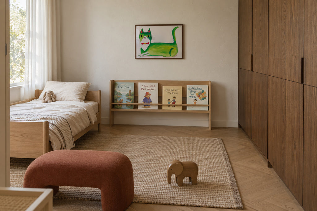 The green cat - Framed poster in an interior