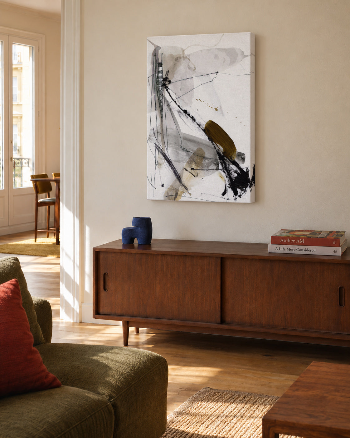 Lighthouse - Unframed canvas in an interior