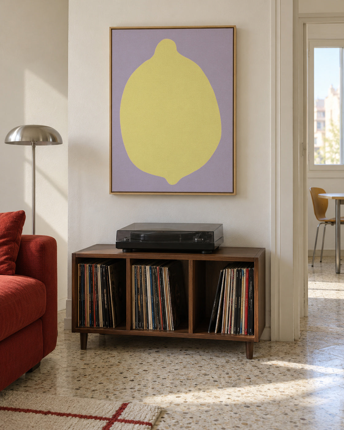 Lemon - Framed canvas in an interior