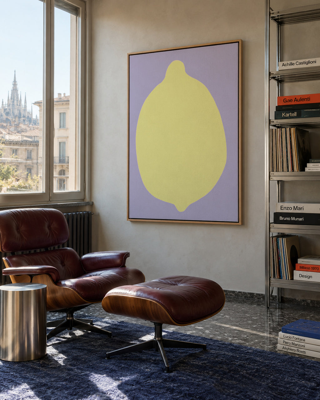 Lemon - Framed canvas in an interior