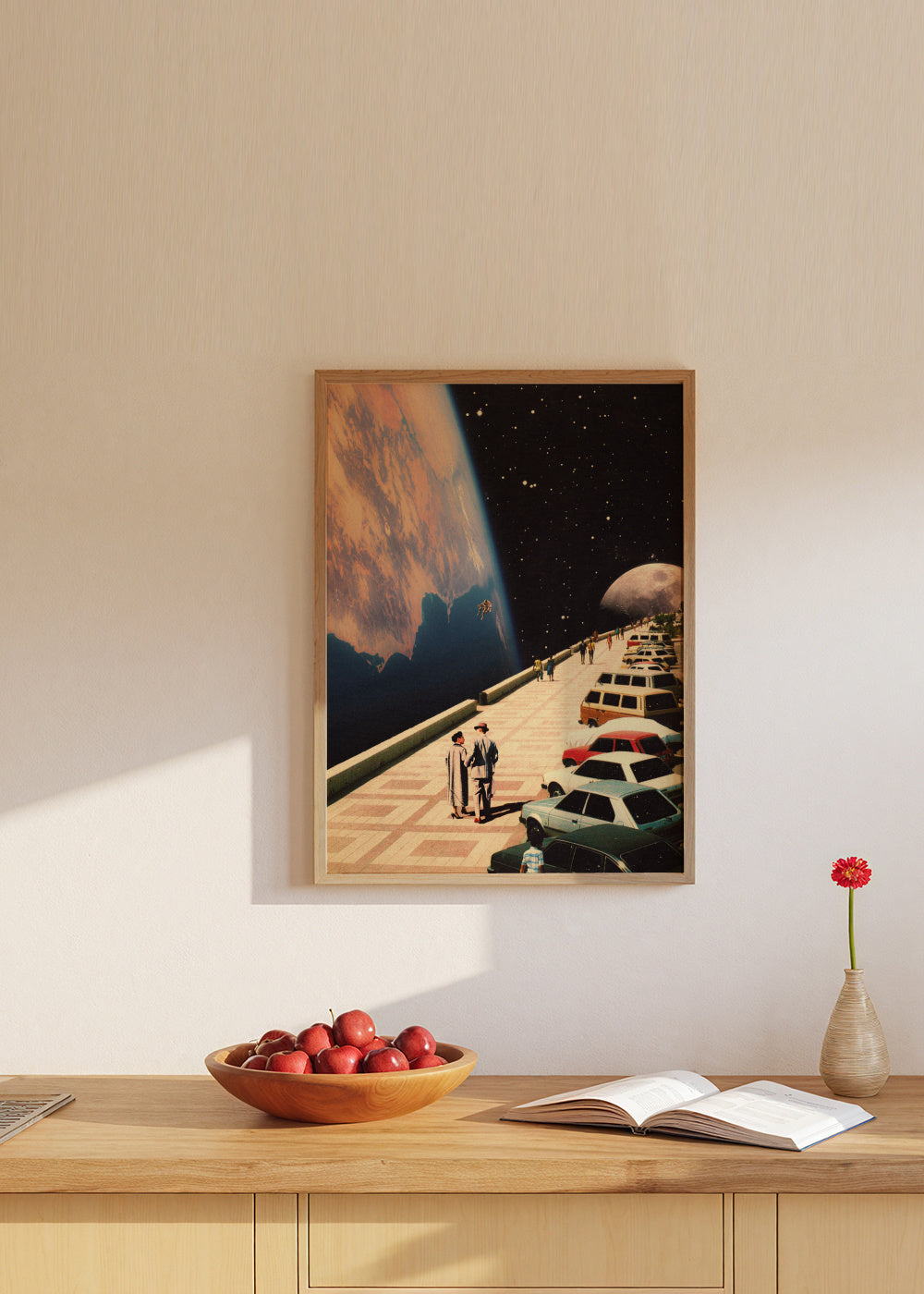 Space Promenade - Framed poster in an interior