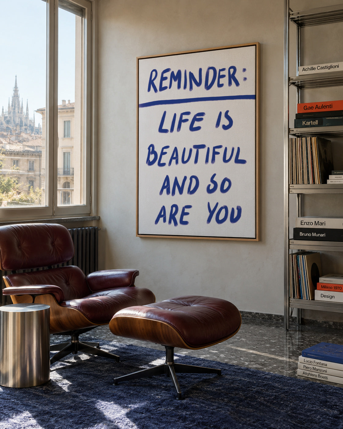 Reminder - Framed canvas in an interior