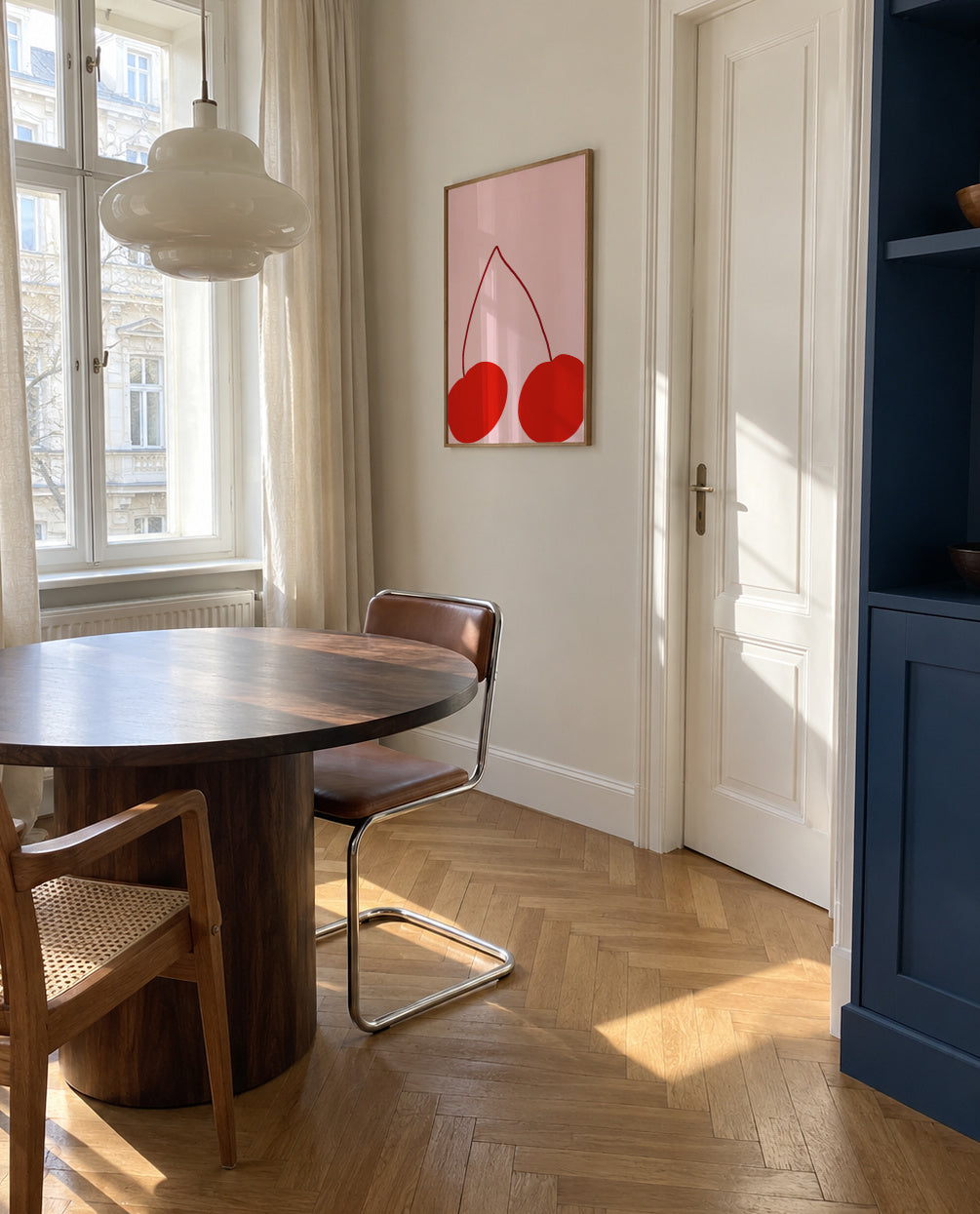 Cherry - Framed poster in an interior