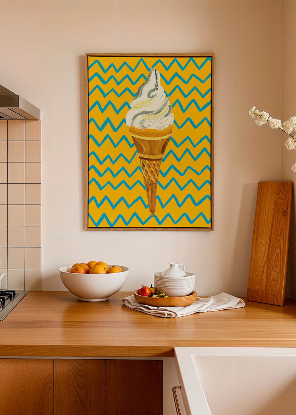 Ice Cream Yellow Zigzag