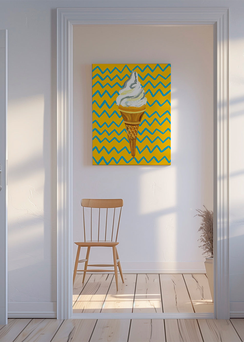 Ice Cream Yellow Zigzag