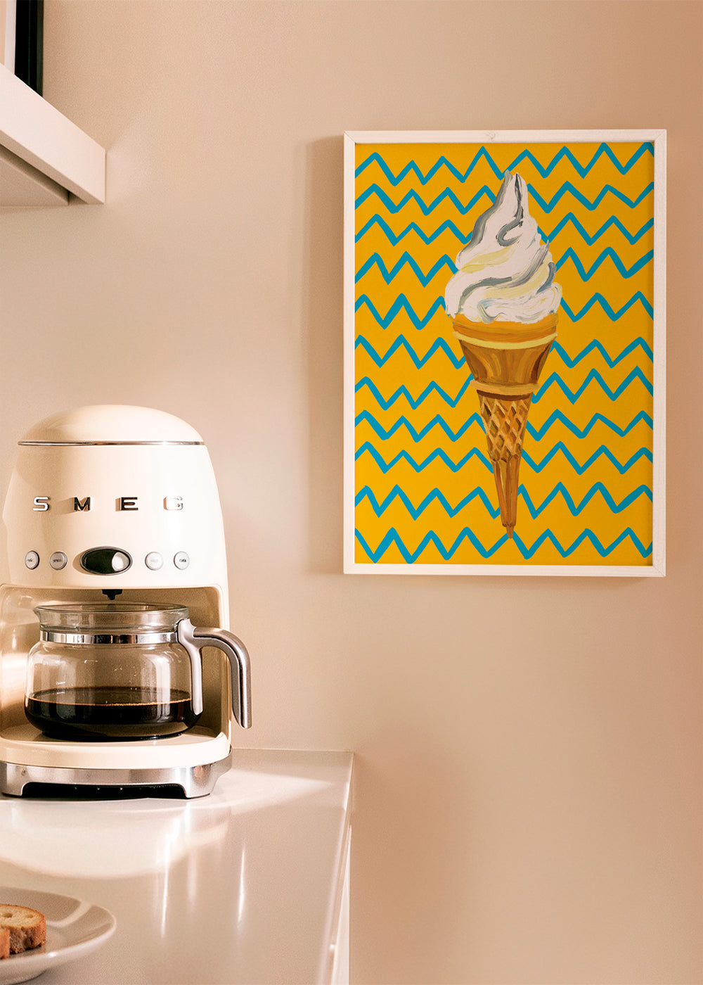 Ice Cream Yellow Zigzag