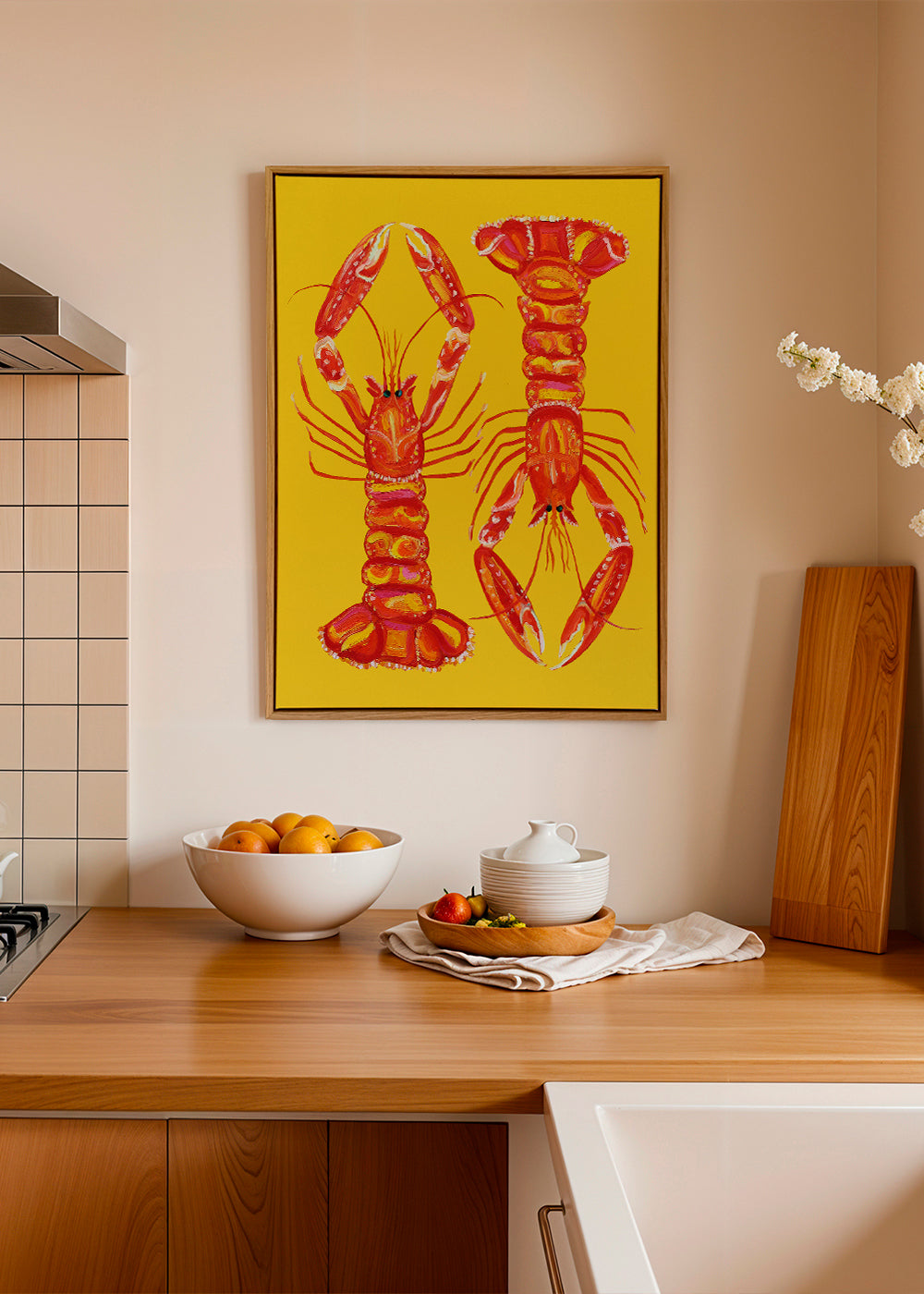 Langoustines On Yellow