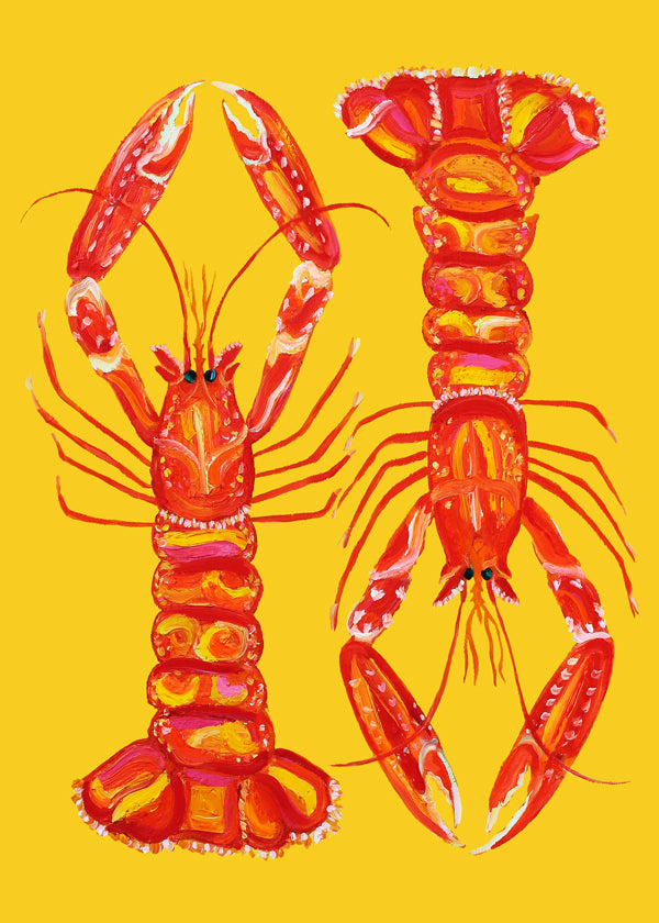 Langoustines On Yellow
