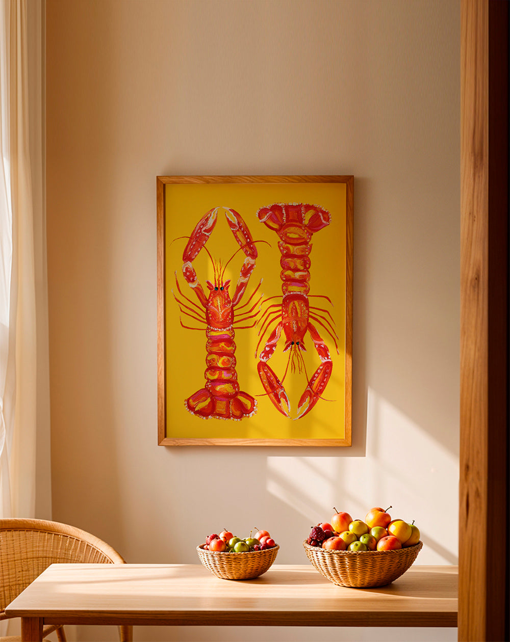 Langoustines On Yellow