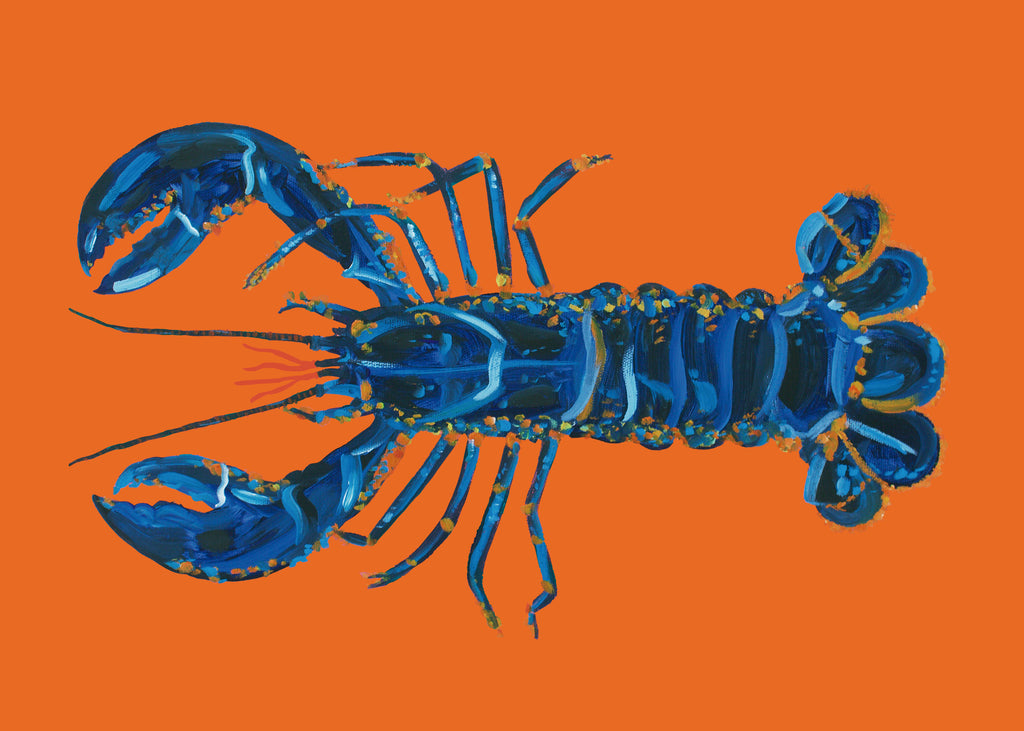 Lobster On Orange - Unframed art print