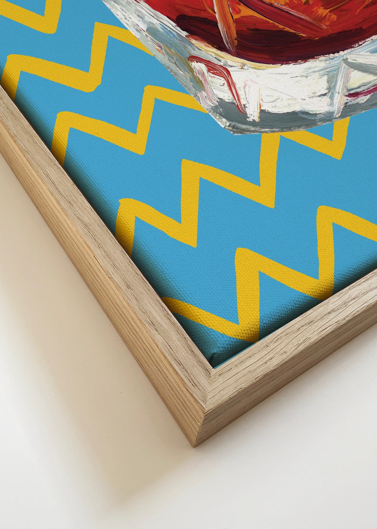 Negroni Blue - Framed canvas detail