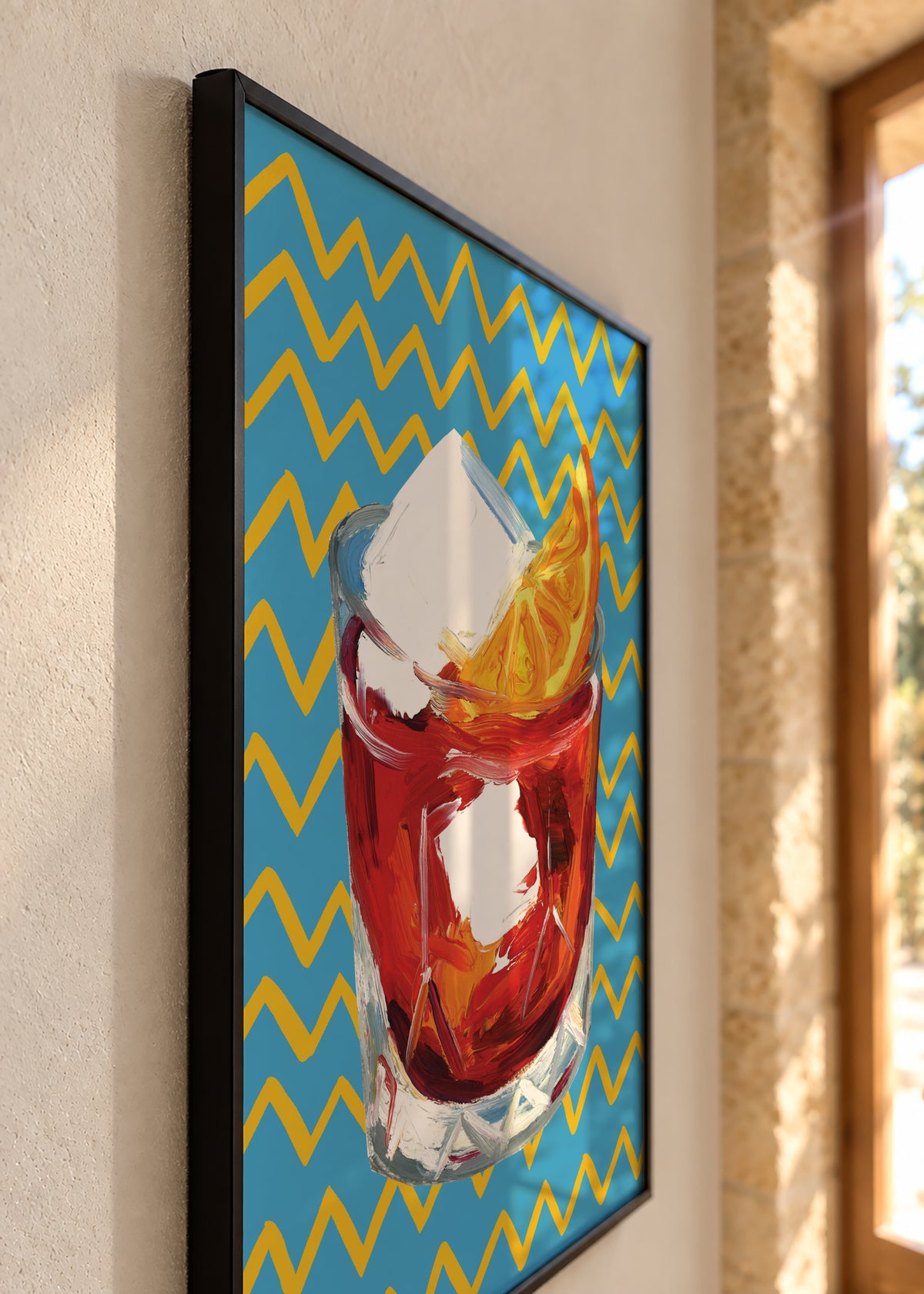 Negroni Blue - Framed poster detail