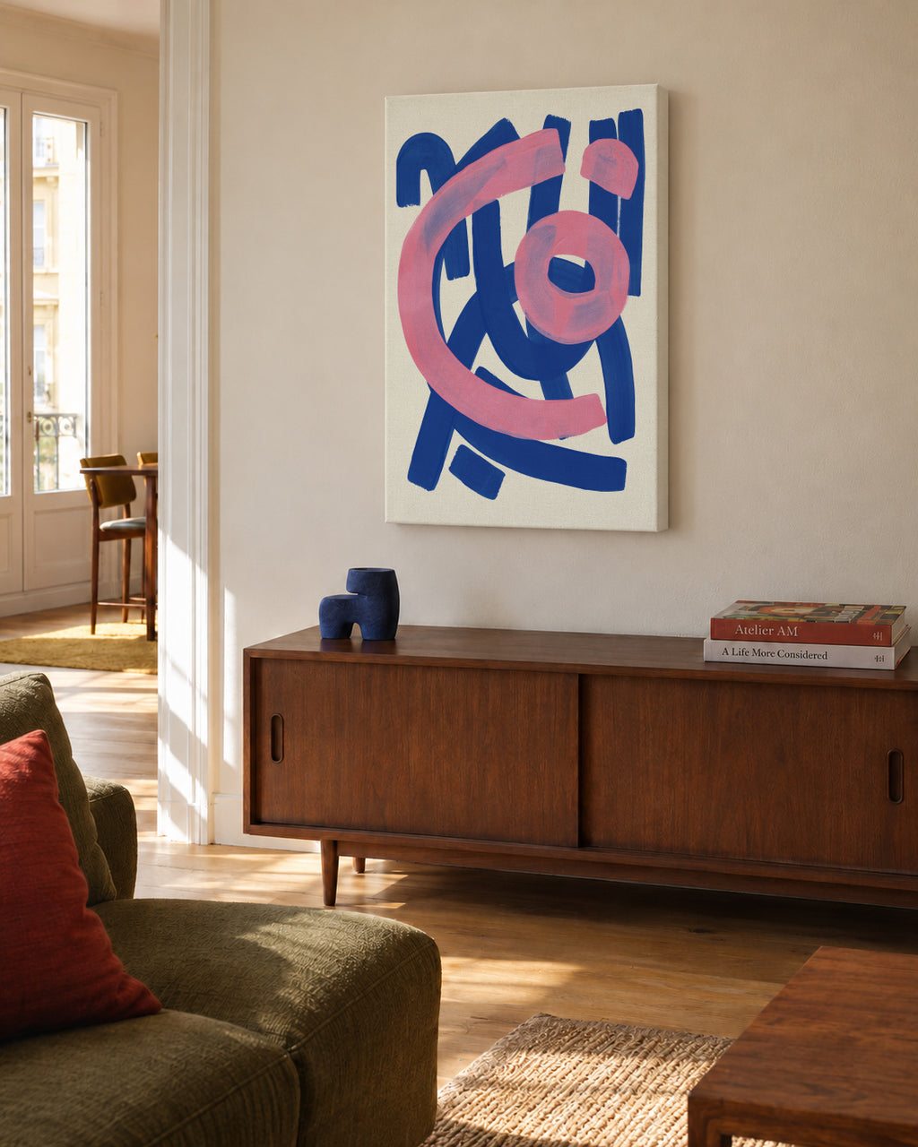 Funky Beat - Unframed canvas in an interior