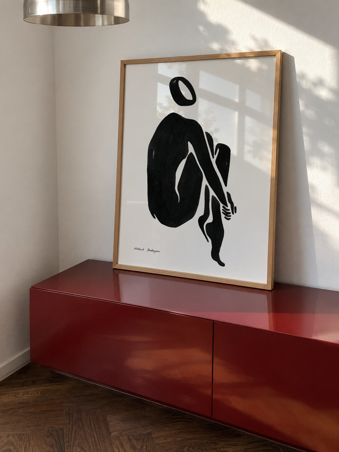 Black figure #5 - Framed poster in an interior