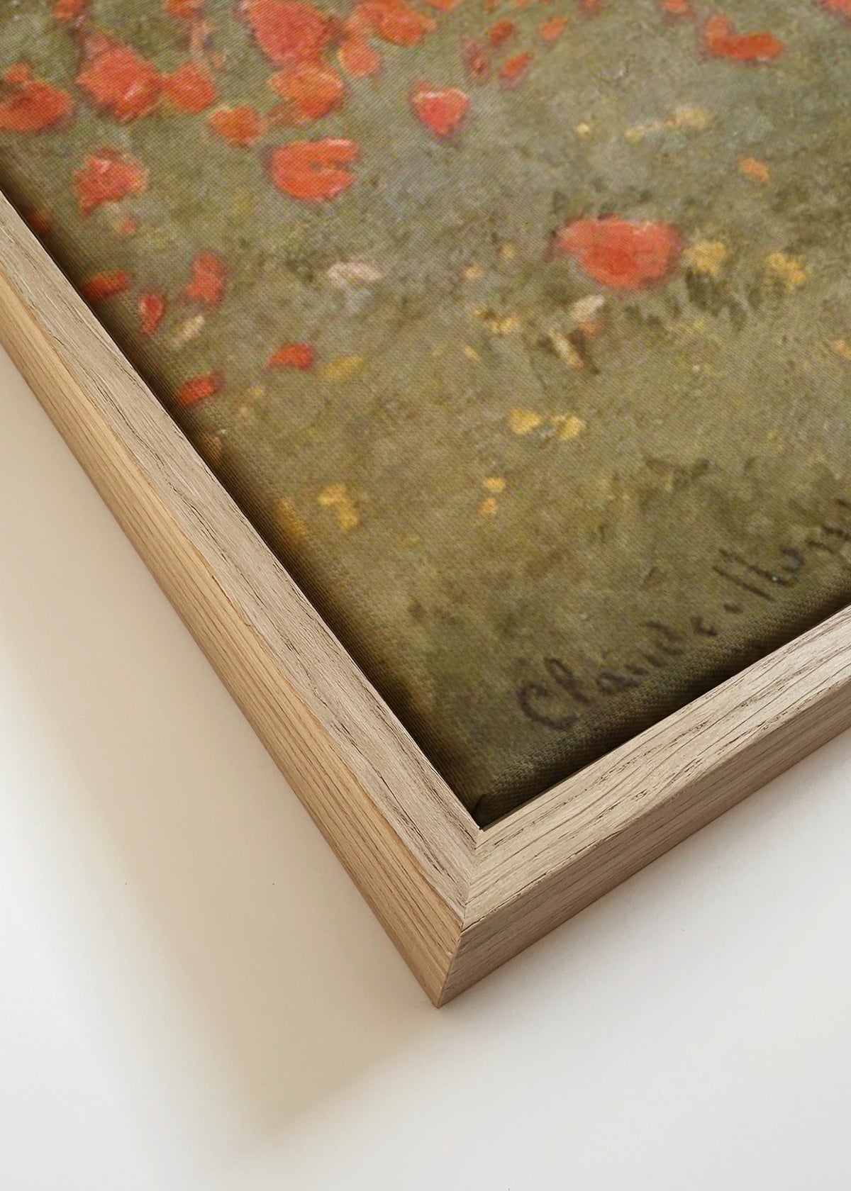 Poppy Field - Claude Monet - Framed canvas detail