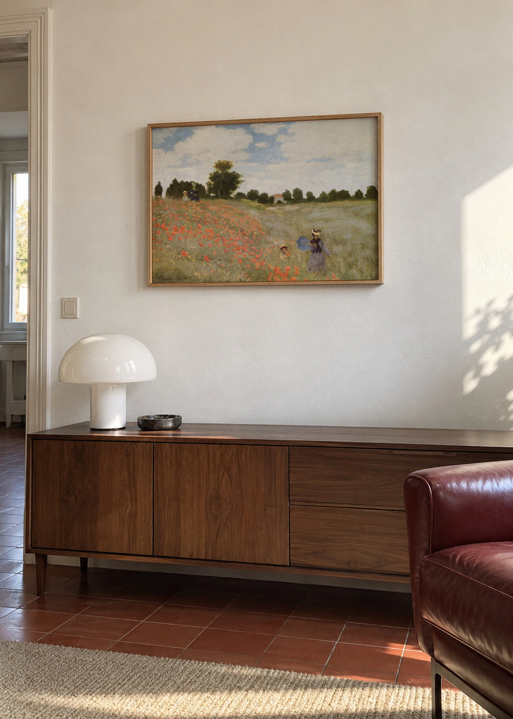 Poppy Field - Claude Monet - Framed poster in an interior