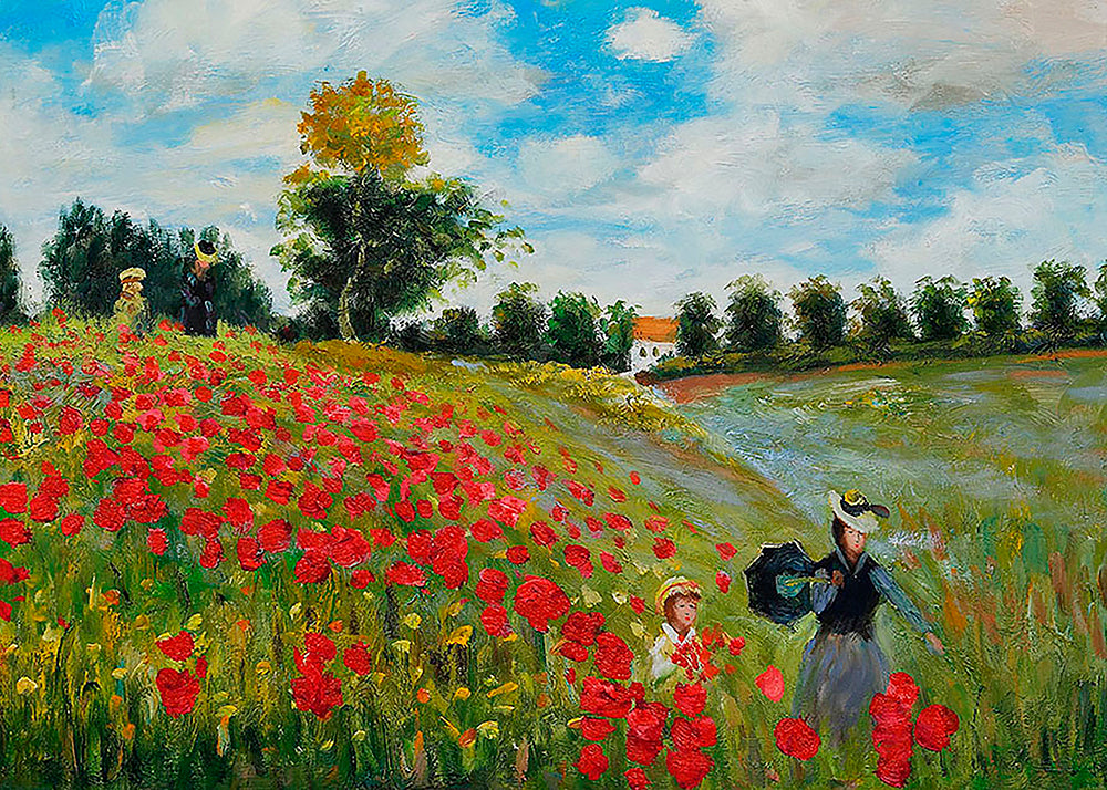 Poppy Field in Argenteuil - Claude Monet