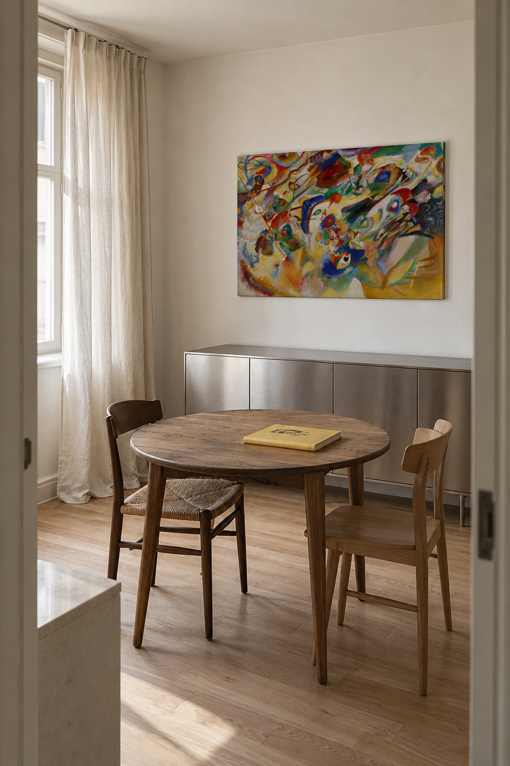 Komposition VII - Vasili Kandinsky - Unframed canvas in an interior