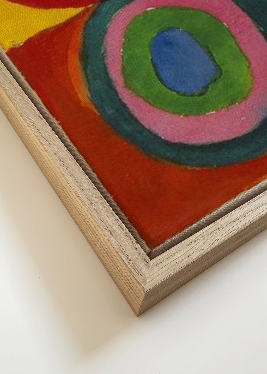 Colour Study - Squares and Concentric Rings - Vasili Kandinsky - Framed canvas detail