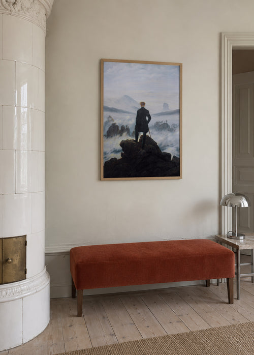 Wanderer Above the Sea of Fog - Caspar David Friedrich - Framed poster in an interior