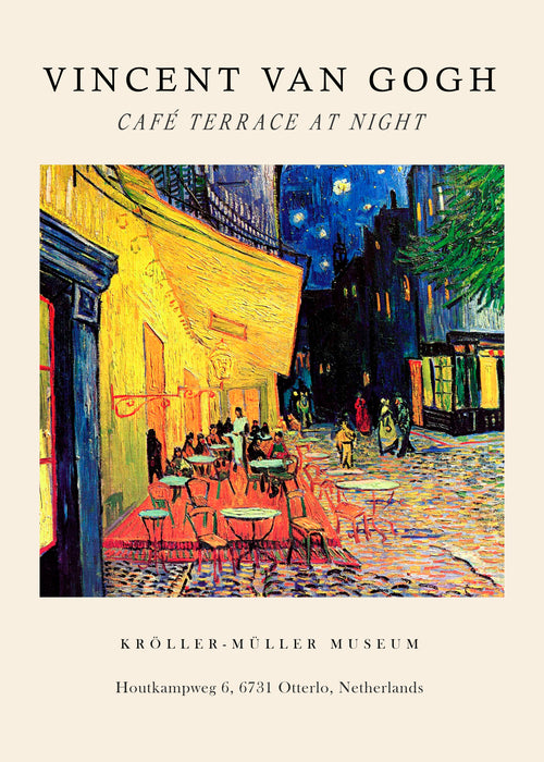 Café Terrace at Night Exhibition - Van Gogh - Unframed art print