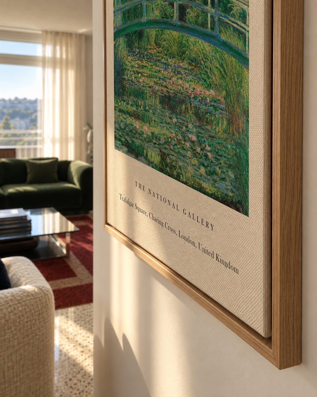 Water Lily Pond Exhibition - Claude Monet - Framed canvas detail