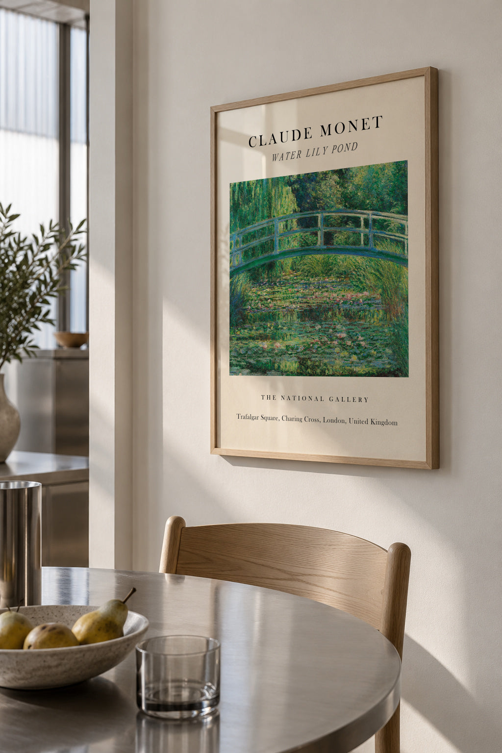 Water Lily Pond Exhibition - Claude Monet - Framed poster in an interior