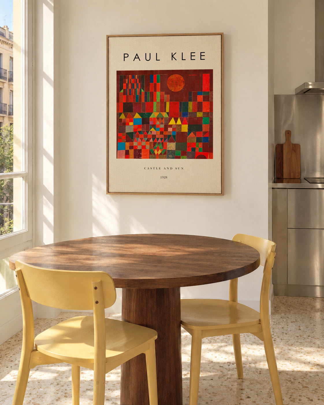 Castle and Sun Exhibition - Paul Klee - Framed canvas in an interior