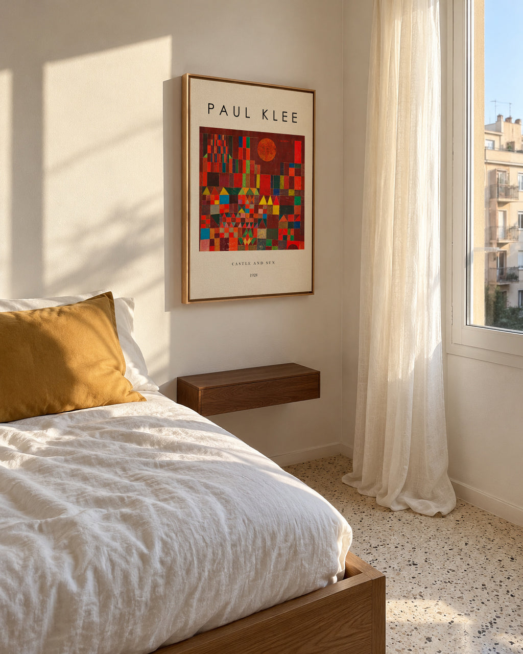 Castle and Sun Exhibition - Paul Klee - Framed canvas in an interior