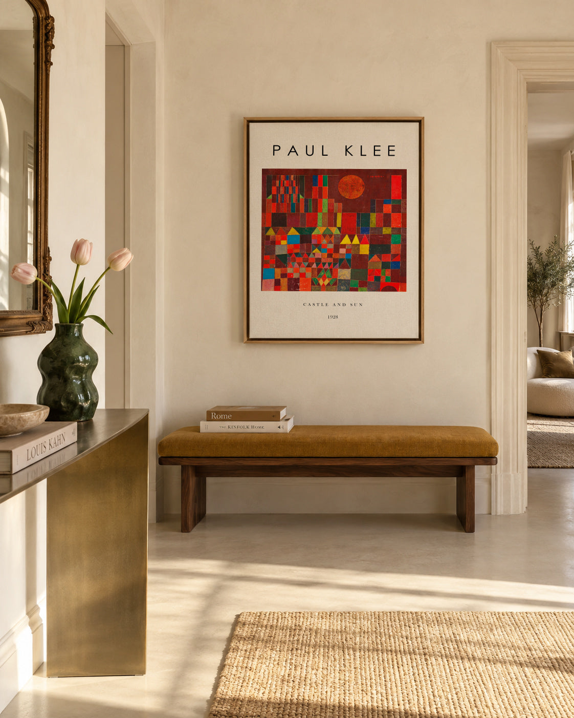 Castle and Sun Exhibition - Paul Klee - Framed canvas in an interior
