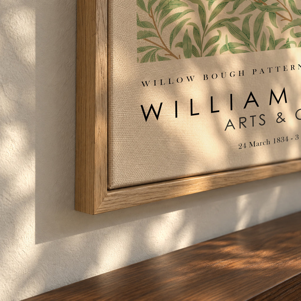Willow Bough Pattern by William Morris Exhibition - Framed canvas detail