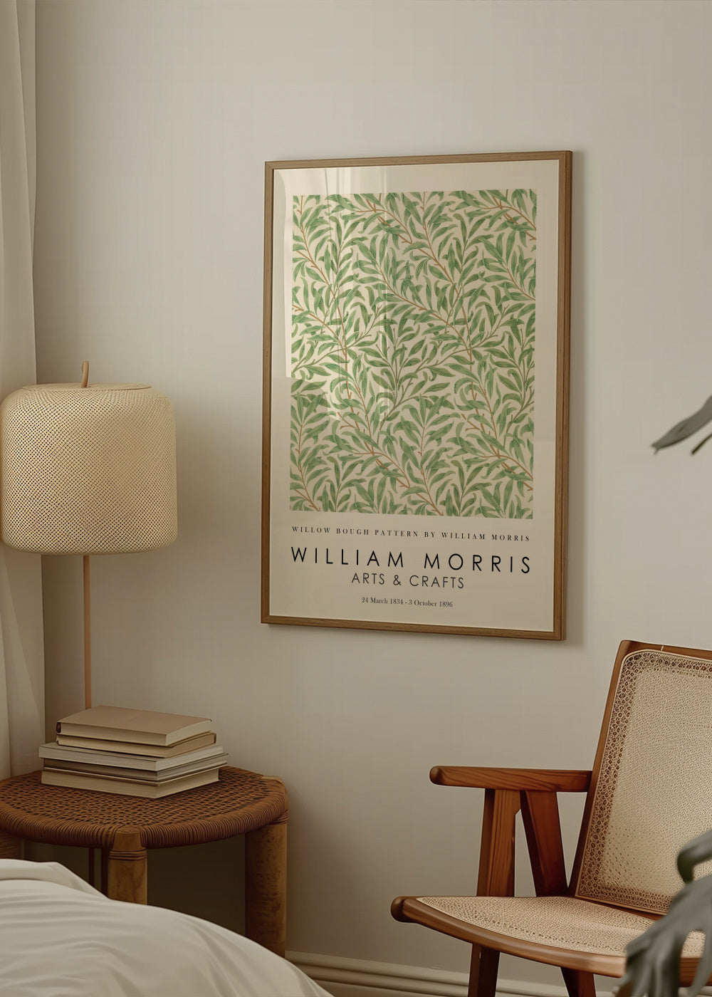 Willow Bough Pattern by William Morris Exhibition - Framed poster in an interior