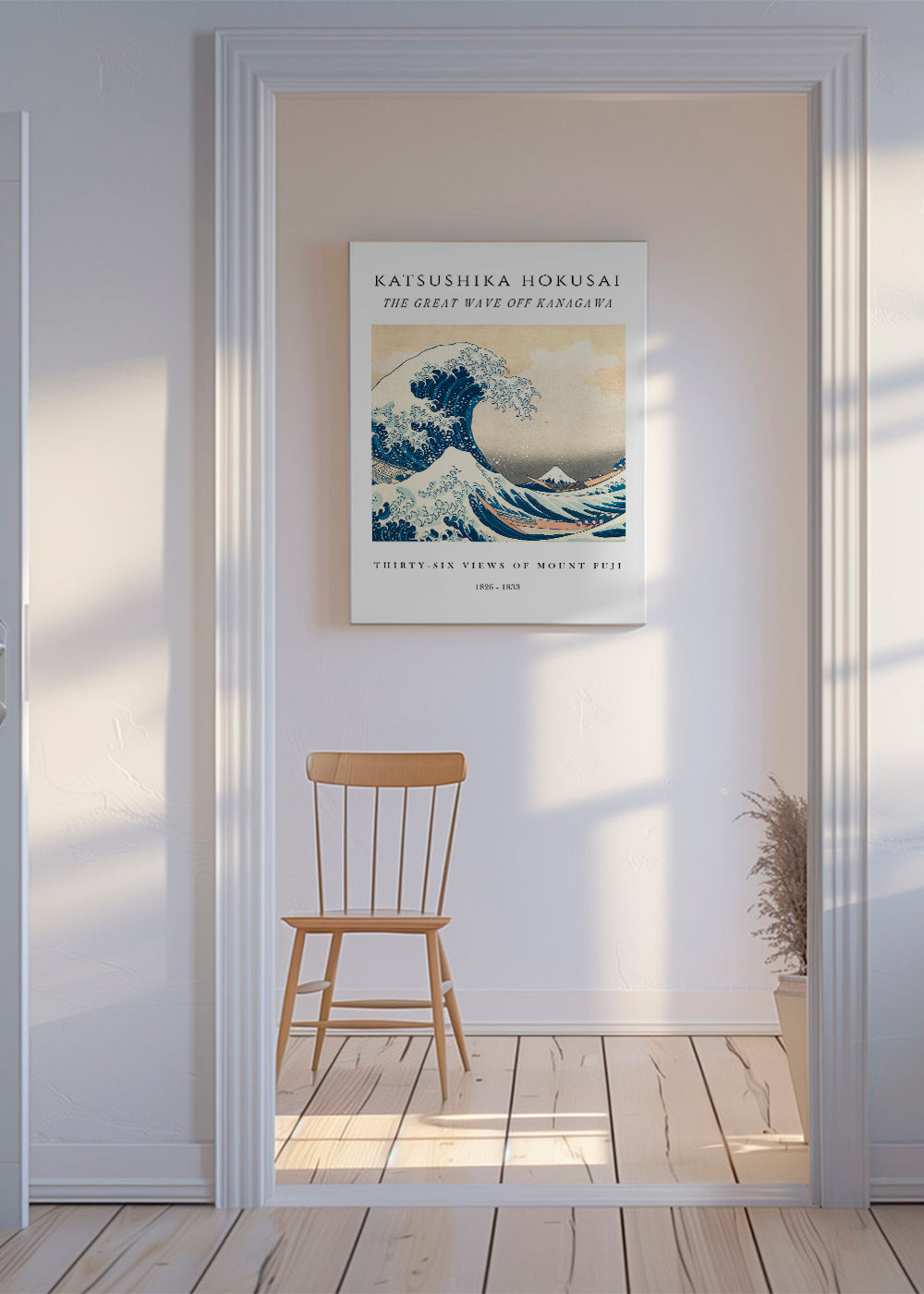 The Great Wave of Kanagawa Exhibition White - Katsushika Hokusai