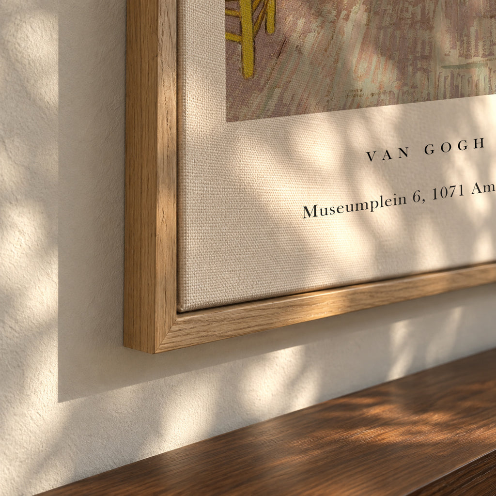 Van Gogh's Bedroom in Arles Exhibition White - Van Gogh - Framed canvas detail