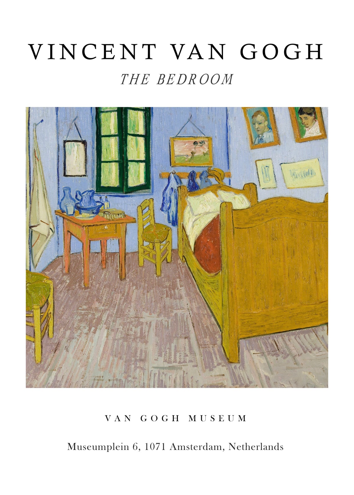 Van Gogh's Bedroom in Arles Exhibition White - Van Gogh - Unframed art print