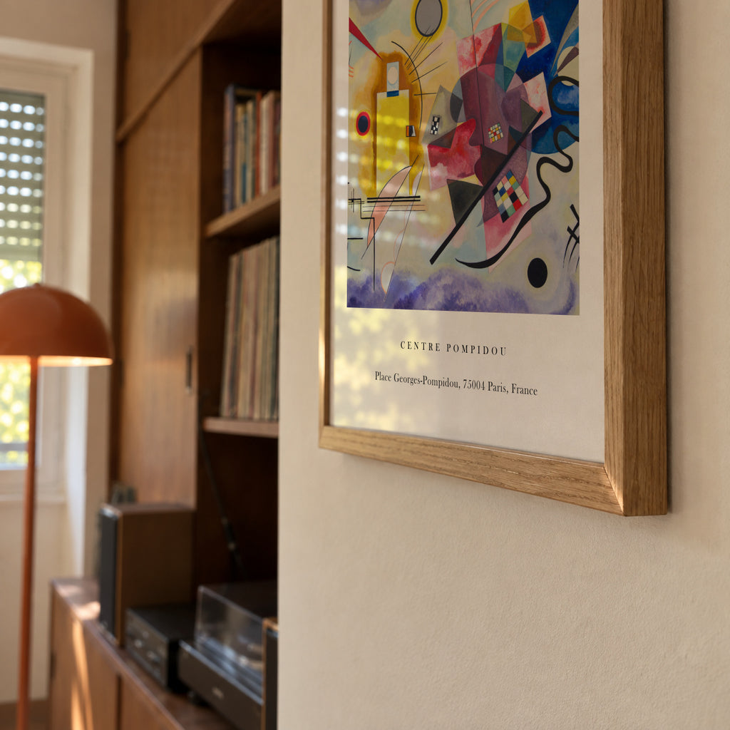 Gelb-Rot-Blau Exhibition White - Vasili Kandinsky - Framed poster detail